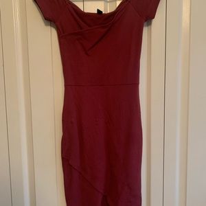 Forever 21 body con cotton off the shoulder dress